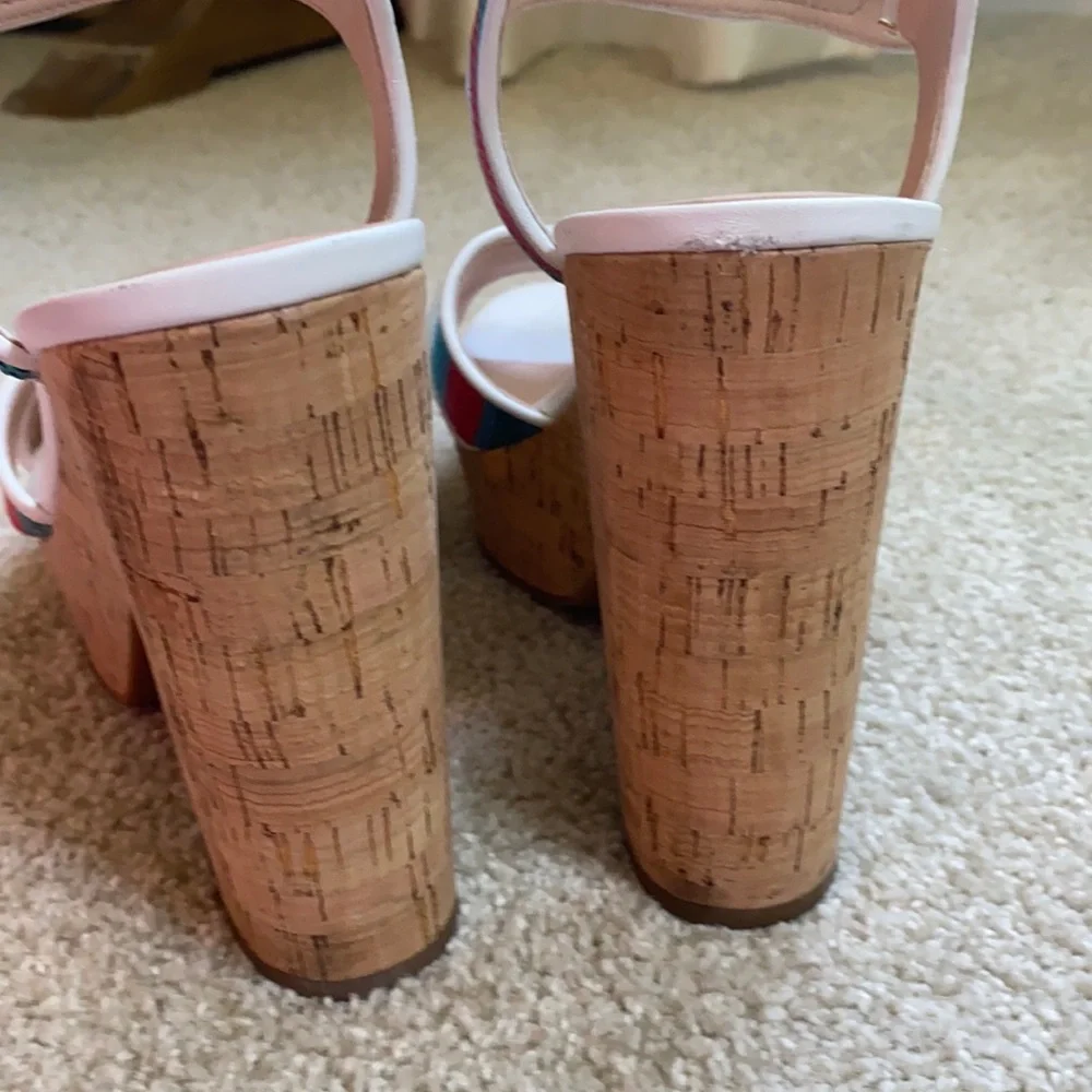 Like new Kate Spade Grace Raffia platform wedges
